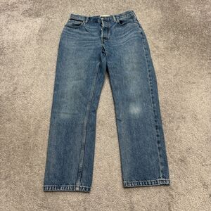 Everlane The 90s Cheeky Button Down Ankle Denim Jeans Womens 27 Blue Straight